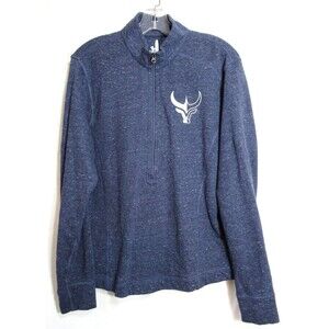 Johnnie-O Blue Kennedy Be The Bull 1/2 Zip Long Sleeve Shirt Size Large EUC